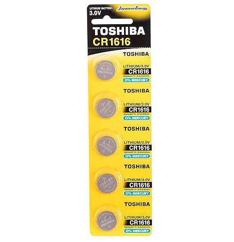 TOSHIBA CR1616 3V Lithium Coin Cell Battery Pack of 5