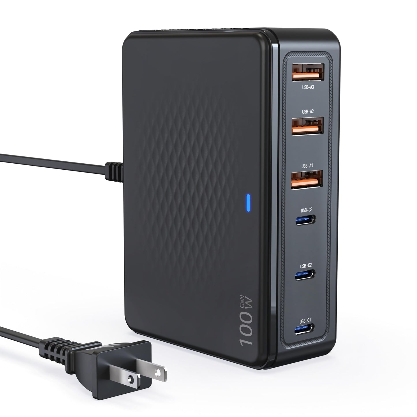 TT&C 100W USB C Charging Station, 6-Port GaN III Desktop Hub (30W Max Per Port), Compatible with iPhone 17, 16, 15, Pro Max, 14, 13, 12, 11, iPad