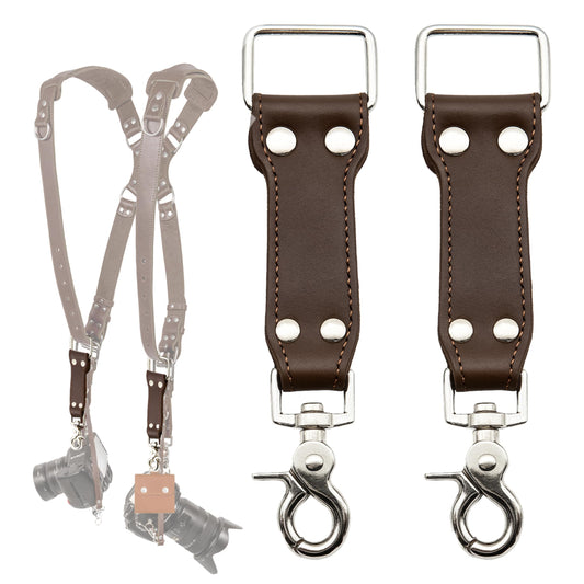 C Coiro Extra Attachments Single and Dual Camera Harness for Camera Bag, Sling Bag, Pouch, Lens Case Perfect Photography Accessories for Leather