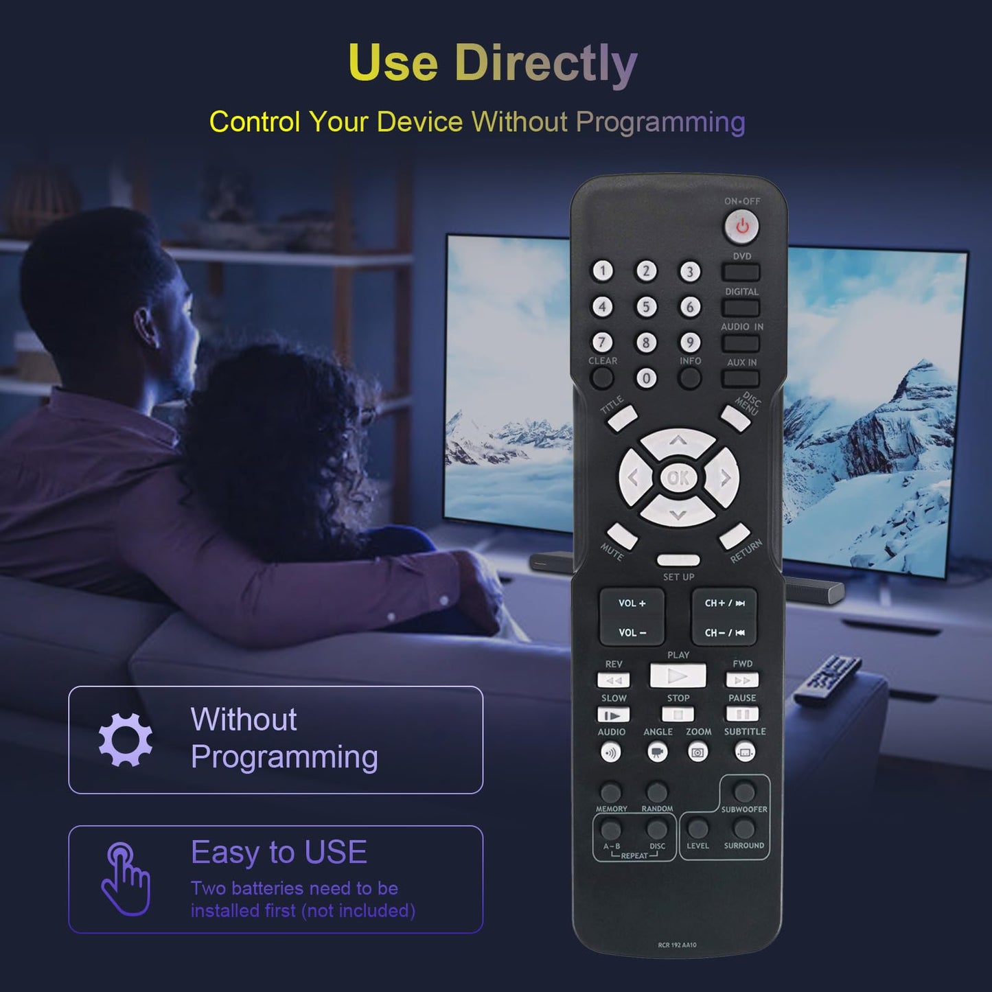 AULCMEET RCR192AA10 RCR 192 AA10 Replaced Remote Control Compatible with RCA Home Theater DVD RTD3131 RTD3133 RTD3136 RTD3236 RTD3236E RTD3236EH