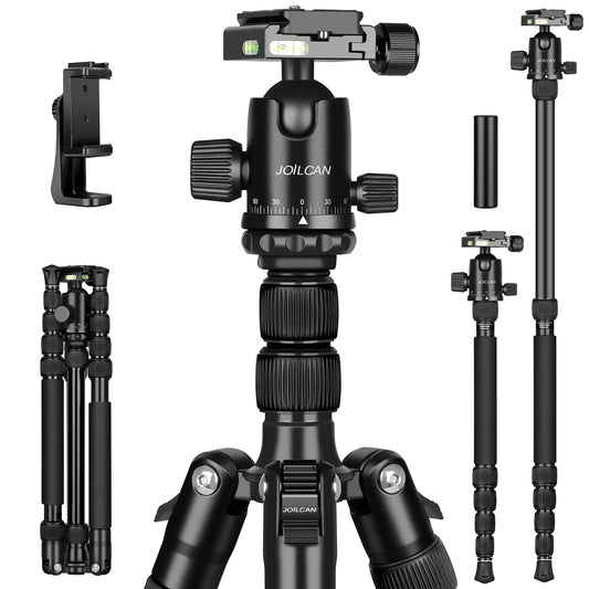80/85 inches Heavy Duty Tripod for Camera and Phone, 85" Camera Monopod Tripods, DSLR Binoculars Spotting Scope Camcorders Video Tripod Stand, 360