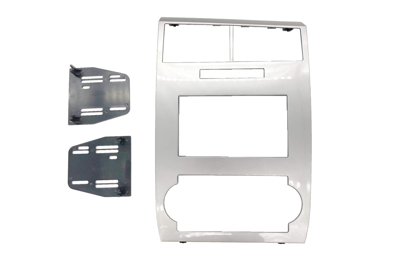 Radio Stereo Car Install Double Din Navigation Silver Bezel Can Bus Factory Amplified Systems Wire Harness & Antenna Adapter Compatible with Dodge