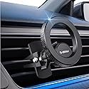 Esoulk] MagSafe Compatible Car Mount, Magnetic Air Vent Phone Holder for Car with Strong Magnets & Metal Ring Included, Hands-Free Car Phone Mount