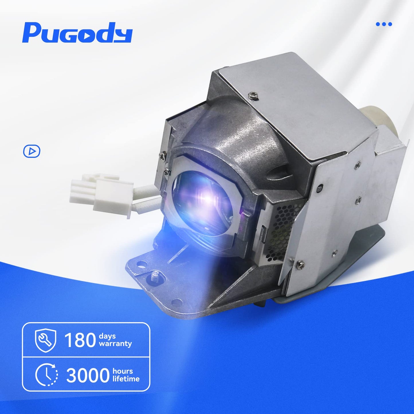 Pugody A+ Quality RLC-079 Replacement Projector Bulb Lamp for VIEWSONIC PJD7820HD PJD7822HDL VS14937 for ACER P1500 H6510BD with Housing