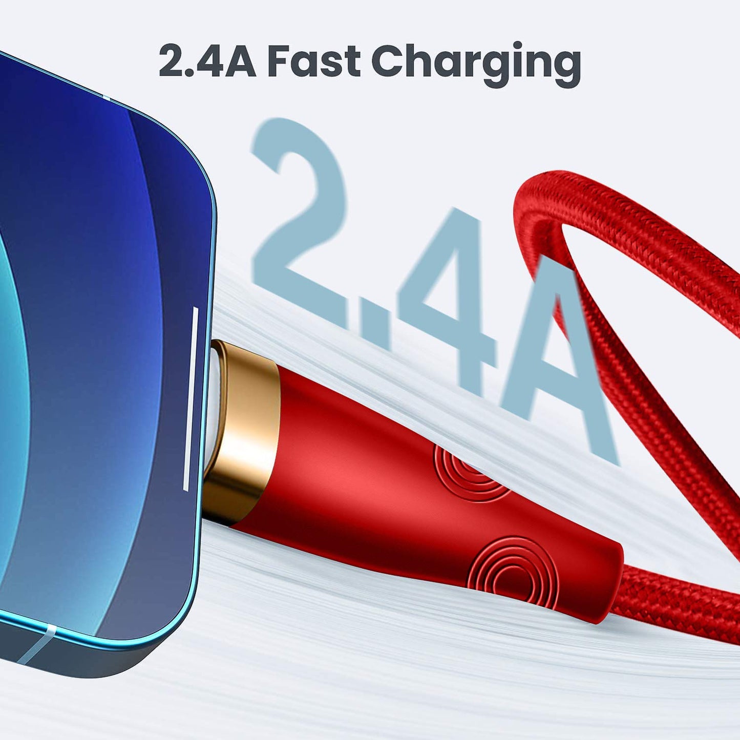 Lightning Cable [MFi Certified] - iPhone Charger [3Pack 6ft] Nylon Braided Lightning to USB A Fast Charging Syncing Transfer Cord Compatible…
