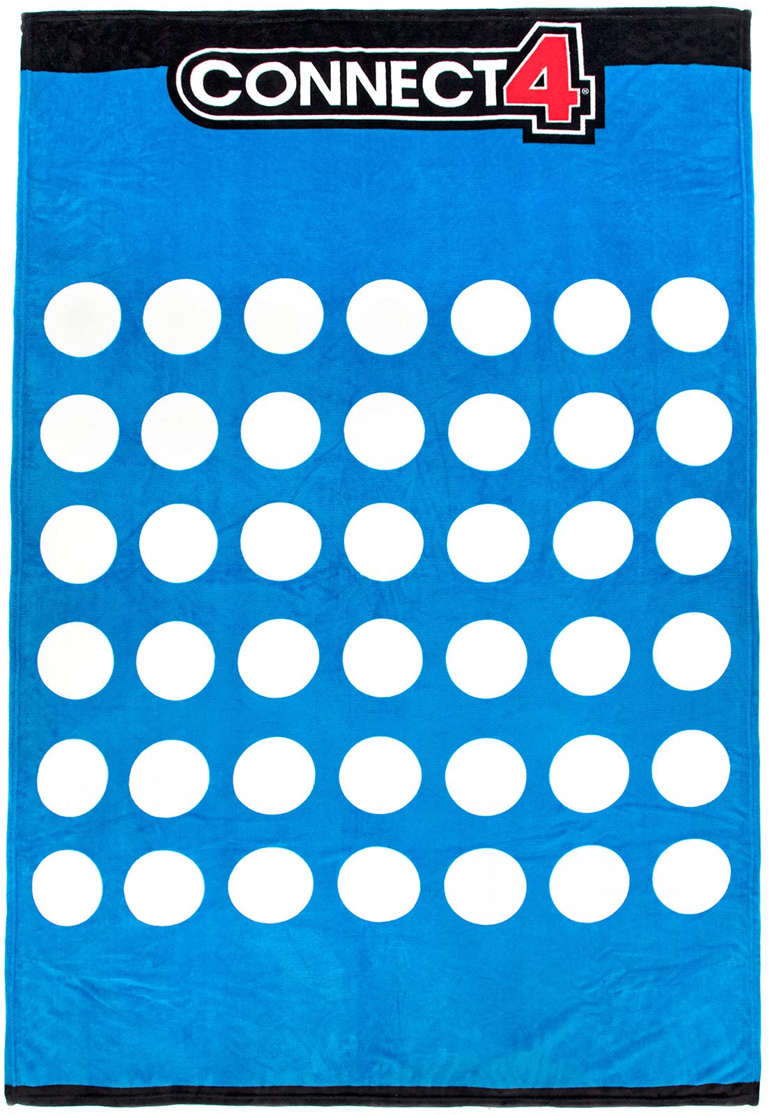 Jay Franco Connect 4 Game Blanket - 3 Piece Set Includes Plush Blanket, Discs, & Storage Bag (Official Hasbro Product)