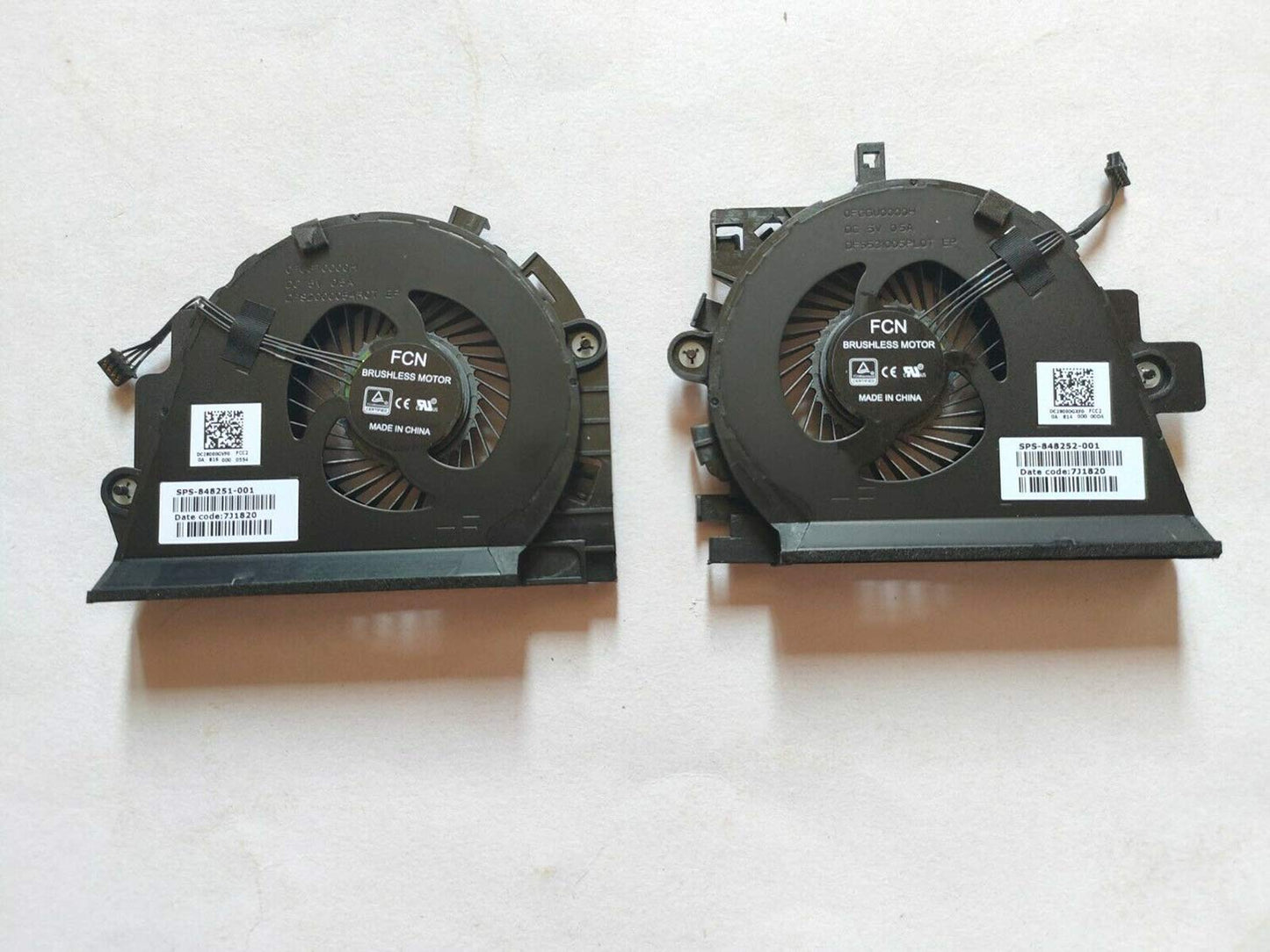 SYW·pcparts Fan for HP Zbook 15 G3 Dual Fans 848252-001 848251-001