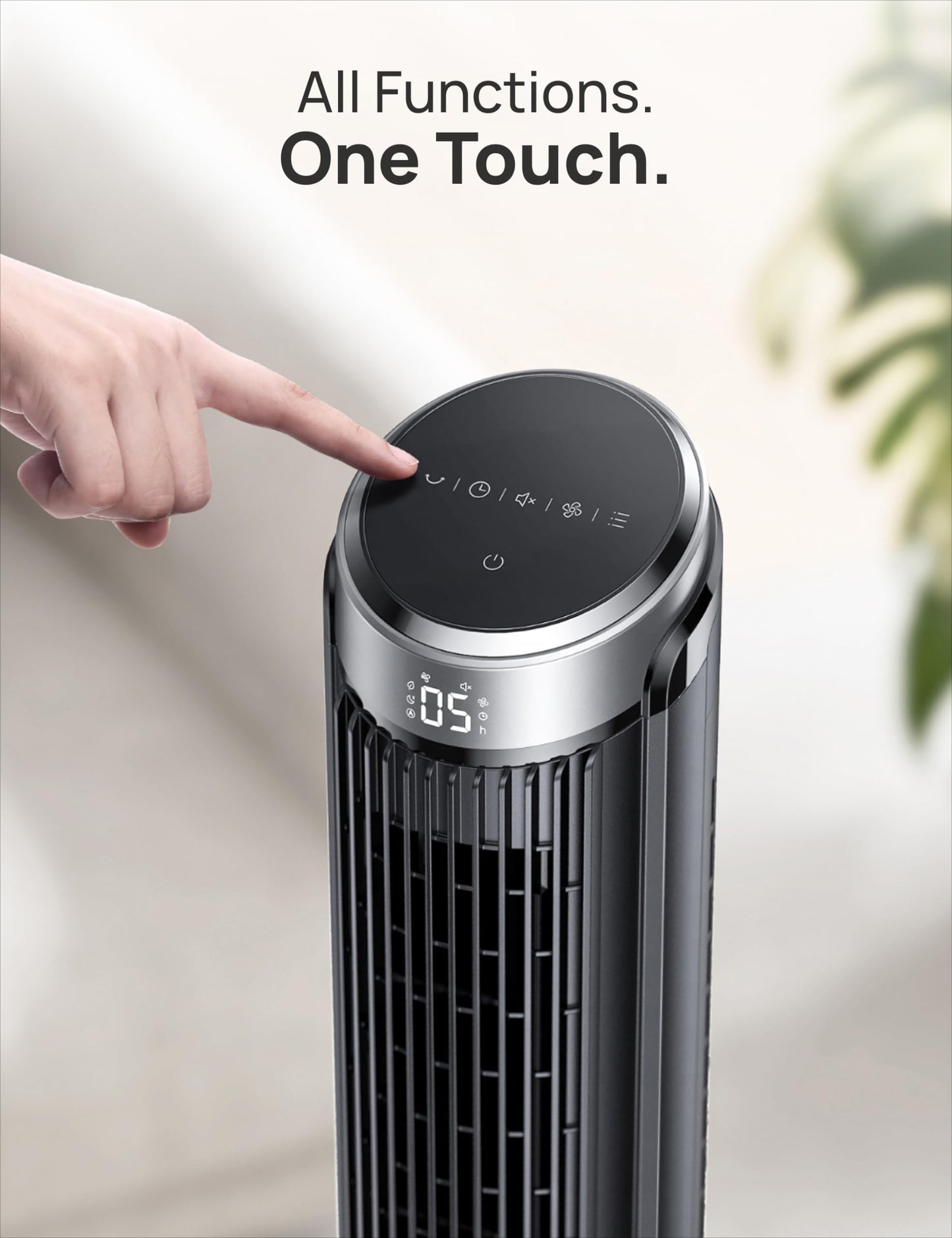DREO Tower Fan for Bedroom, 90° Oscillating Fans that Blow Cold Air