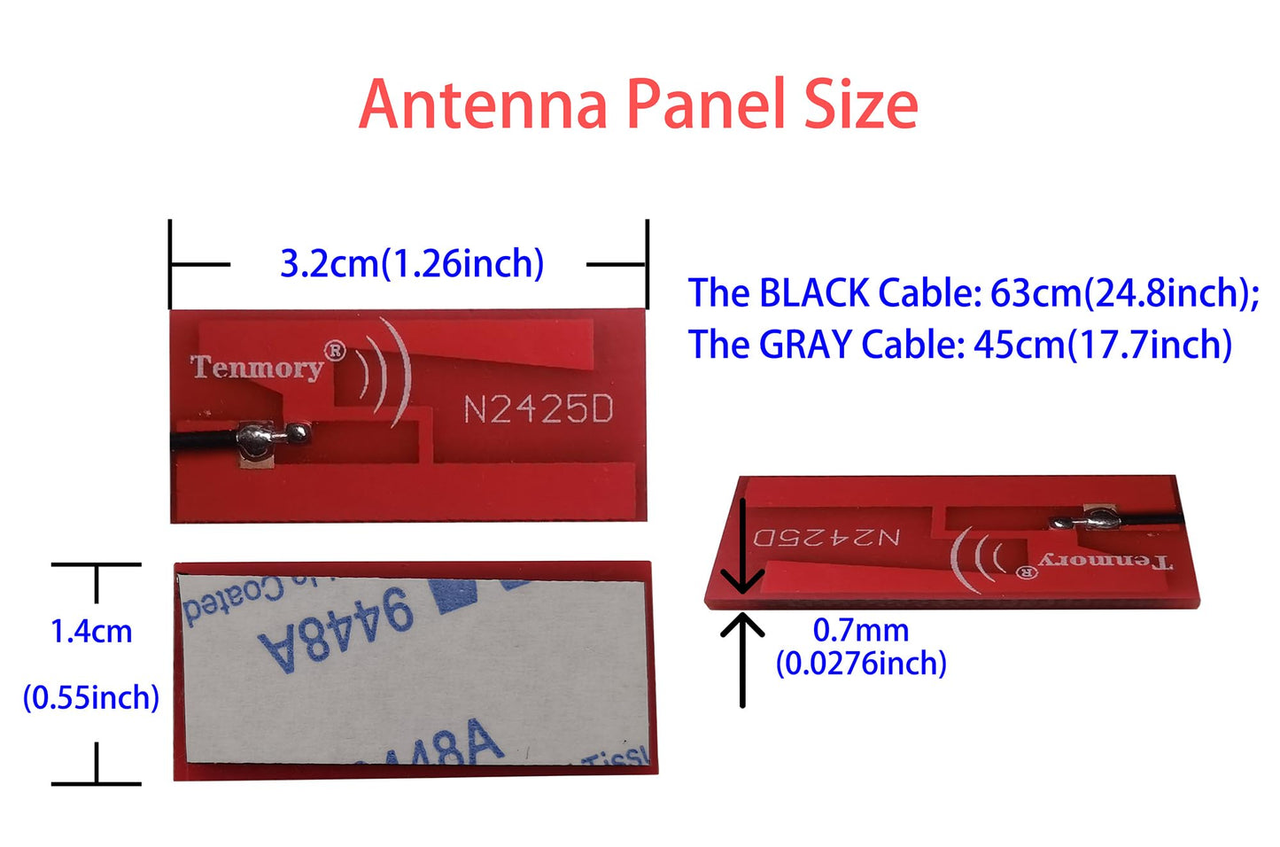 U.FL Internal Antenna 2.4GHz 5GHz 3dBi Laptop WiFi Antennas for Mini PCIe 3160 7260 6235