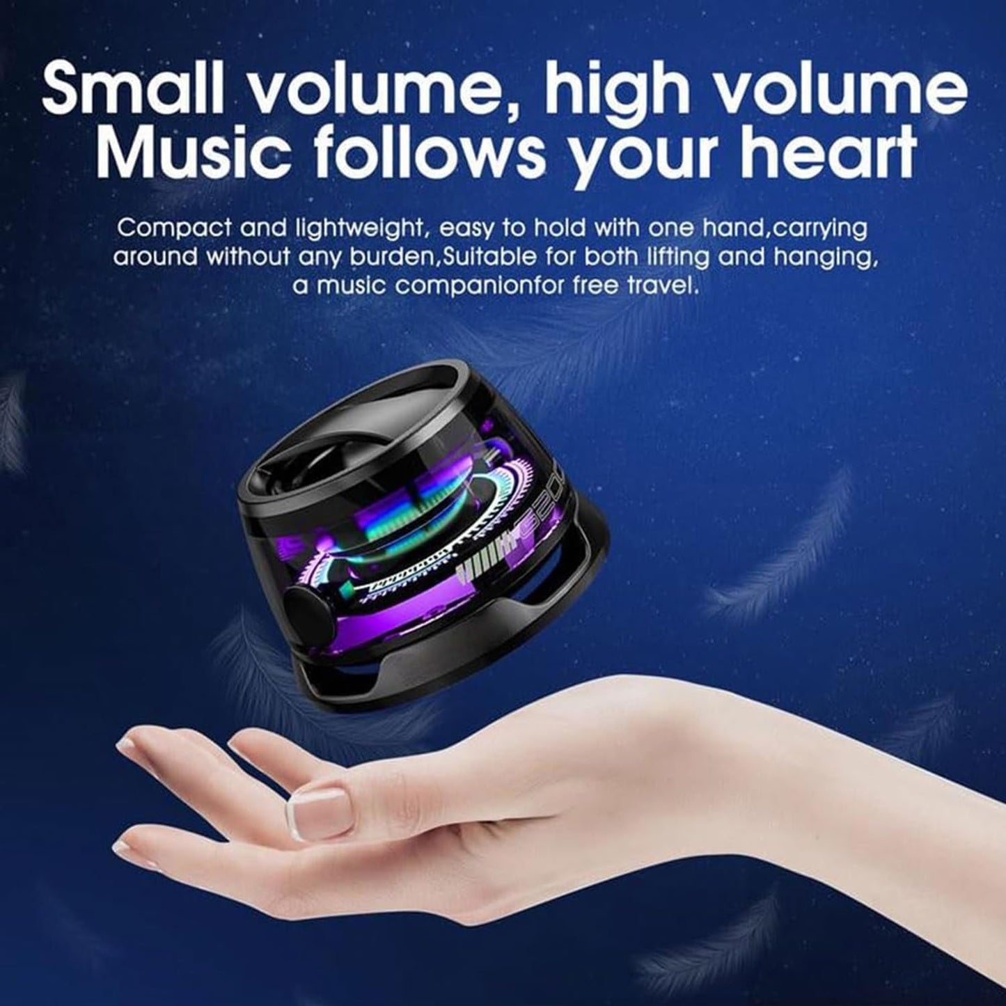 Yaslayp G200 Magnetic Bluetooth Multi-Functional Speaker, Portable Waterproof Magnetic Speaker, Suitable for Mobile Phones, Tablets and Laptops, 7H