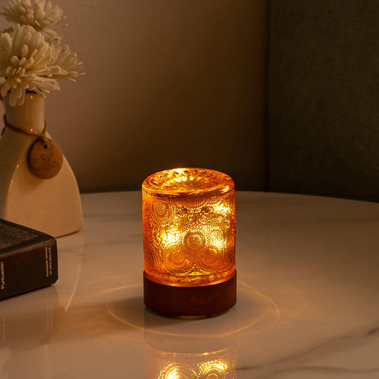 PWTZMYXGS Mini Lamps with Timer?Small Battery Operated Night Lights for Adults?Cordless Glass Vintage Sleep Nightlights?Portable Cordless Night Light