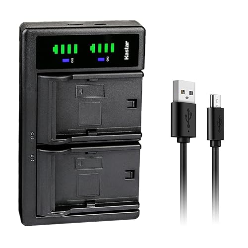 Kastar LTD2 USB Battery Charger Replacement for Minolta MND20 44 MP / 2.7K Ultra HD Digital Camera, Minolta MN50WP 48MP Autofocus 5K UHD Waterproof