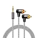 CableCreation RCA to 3.5 mm, 3.5 mm to 2 RCA Stereo Audio Y Splitter Cable (Male) Compatible with TV, Smartphones, MP3, Tablets, Speakers, Home
