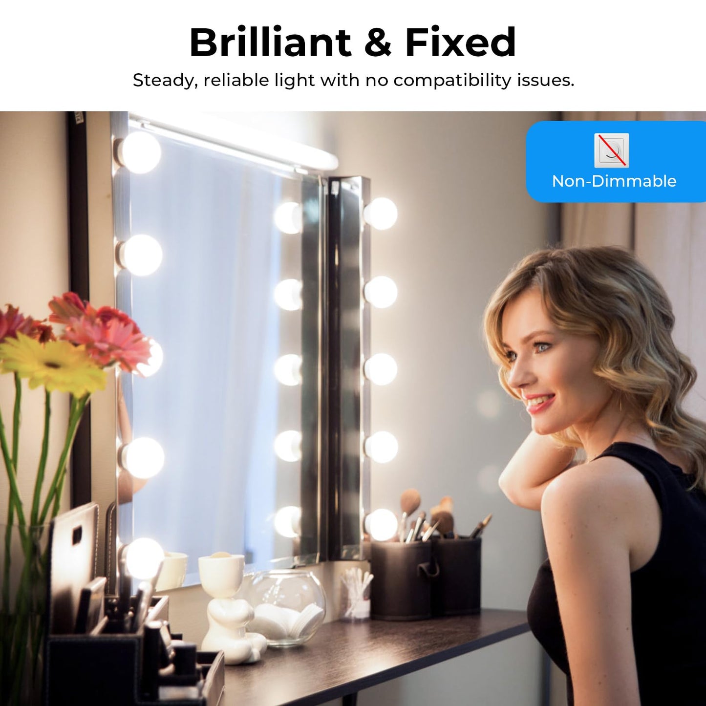 GvvooHome Vanity Light Bulbs for Bathroom, G25 LED Globe Light Bulbs for Makeup Mirror Dressing Room, 60W Equivalent, 5000K Daylight, 800LM, E26 Base