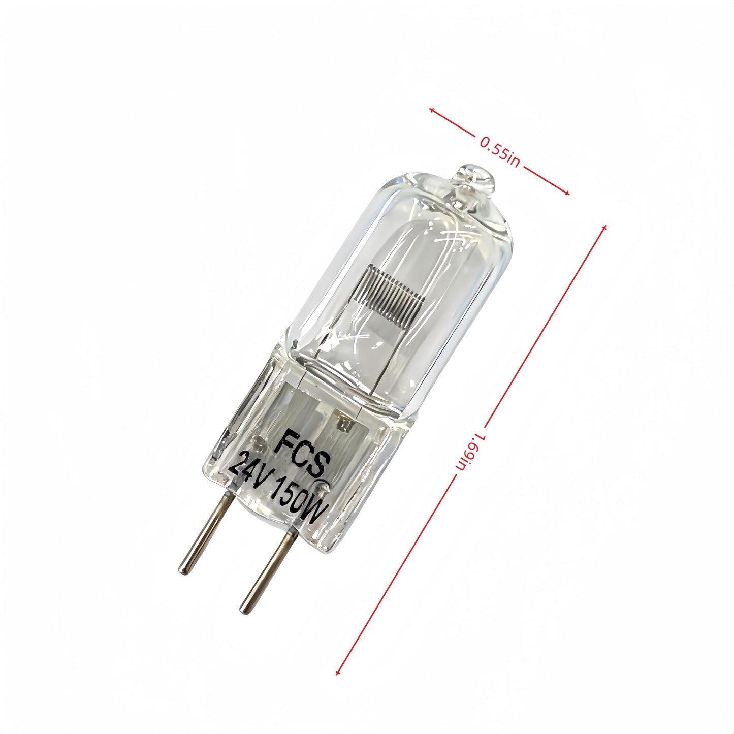 Tawelun FCS 64640 HLX 150W 24V Halogen Bulb（Pack of 2）, T4 G6.35 2-Pin Base, HLX Technology, Dimmable, Replacement for 64640 54263 6835, Professional