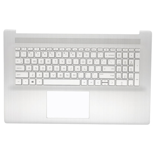 Replacement Upper Case Palmrest for HP 17-cn0023dx 17-cn0053cl 17-CN 17-CP 17T-CN 17Z-CP 17.3'' Series Laptop Backlit Keyboard Assembly Top Cover