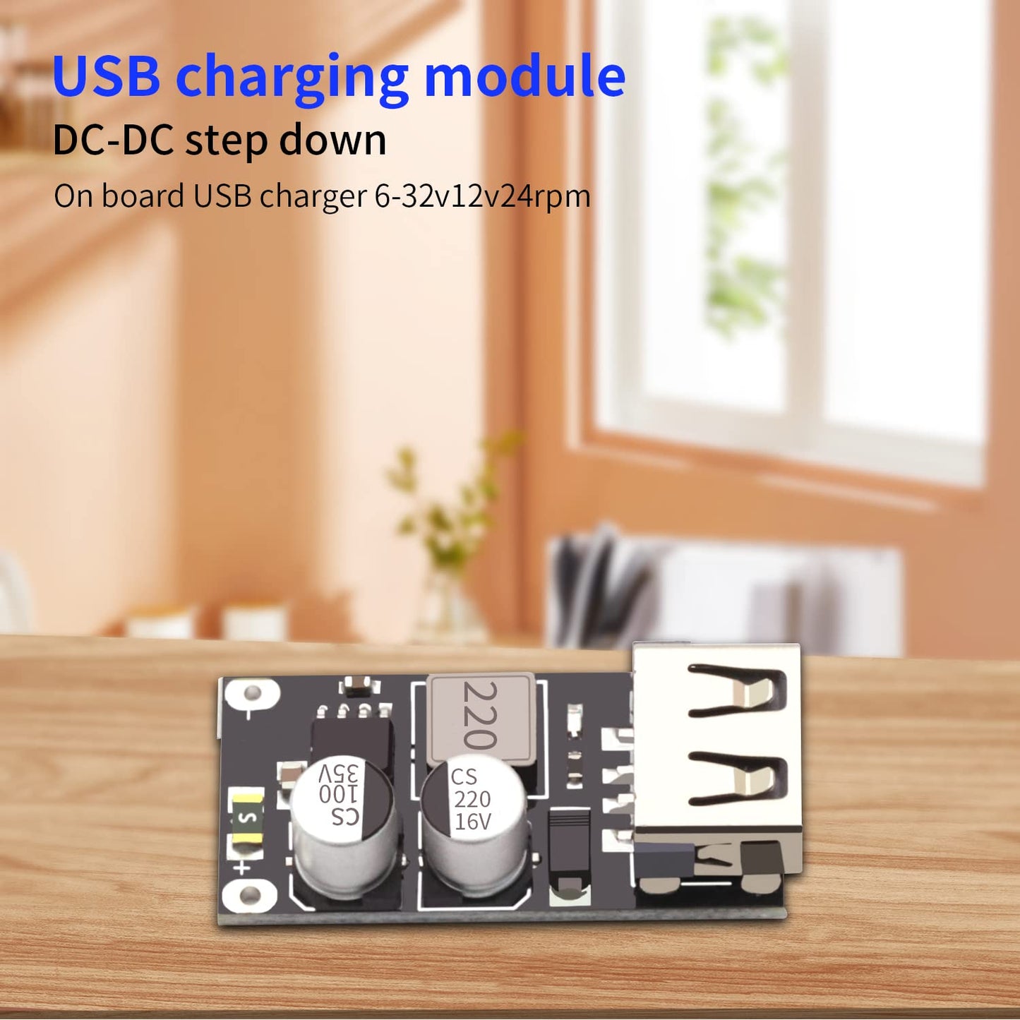 V TELESKY 6 Pcs USB Buck Power Supply Module DC-DC Fast Charging Power Board, 6V12V24V32V to 5V QC3.0 Charging Circuit Board for iPhone Huawei…