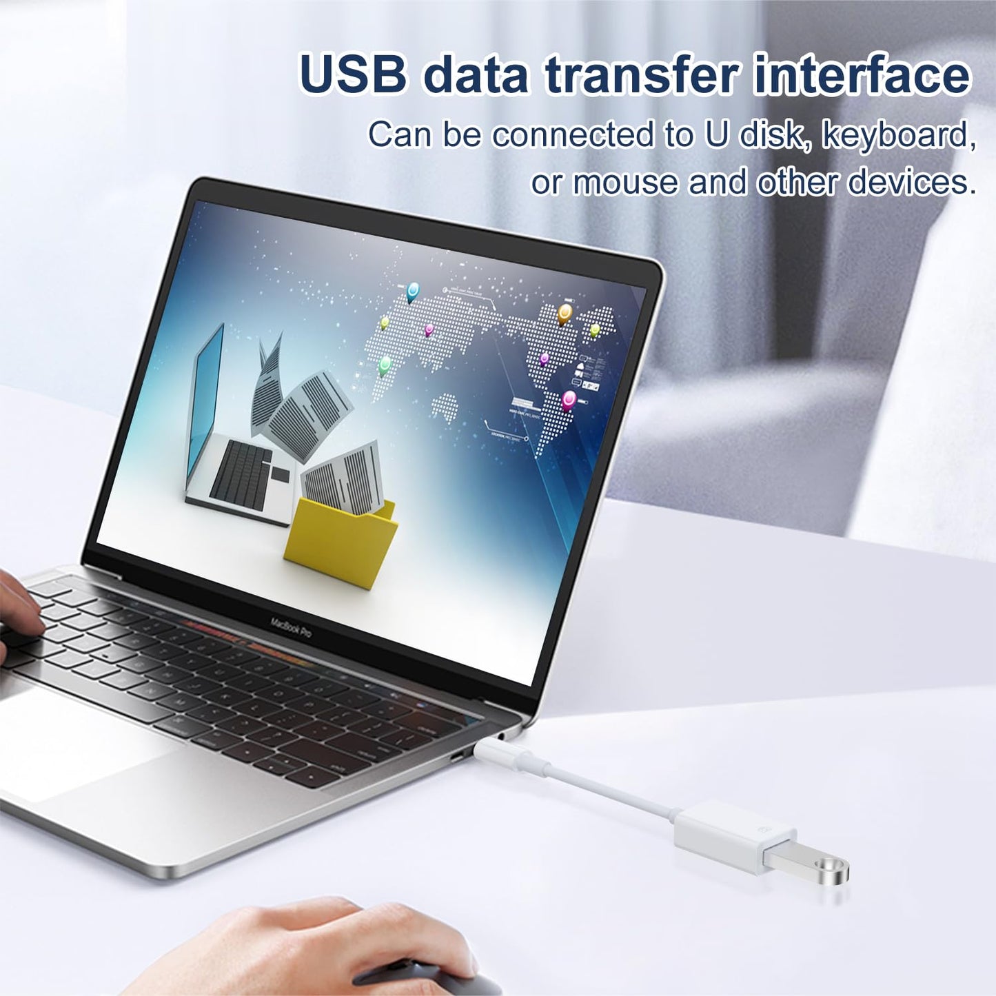 LJ zjcxin USB C to USB 3.0 Adapter,USB C Male to USB Female OTG Cable Thunderbolt3 to USB Adapter Compatible for MacBook Pro/Air, iPhone 16 Pro…
