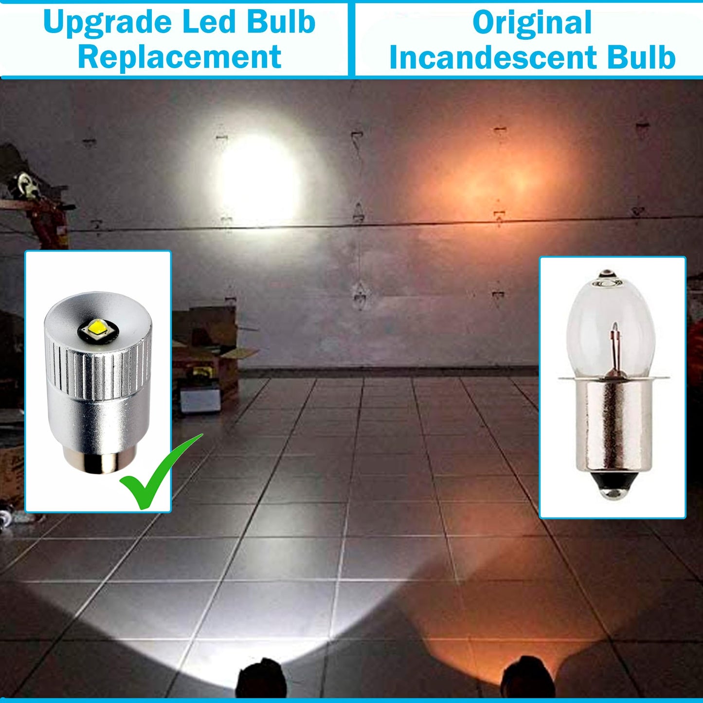 HQRP Ultra Bright 300Lm High Power 3W LED Conversion Upgrade Bulb Compatible with Mag-Lite 2 3 D C Cell Flashlight Torch LMSA201 Mag-num Star Xenon