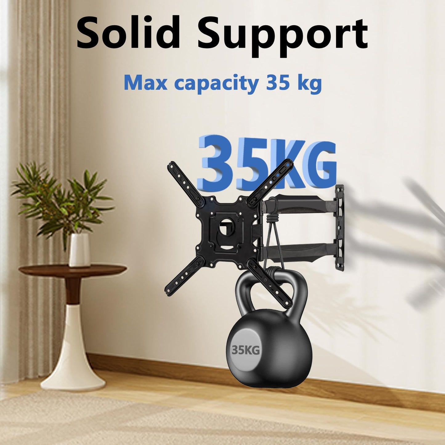 Full Motion Wall Mount for 32-60 Inch Screens, Swivel, Tilt & Extend, Articulating Mount Bracket for LED LCD OLED 4K Displays Up to 77 lbs, VESA