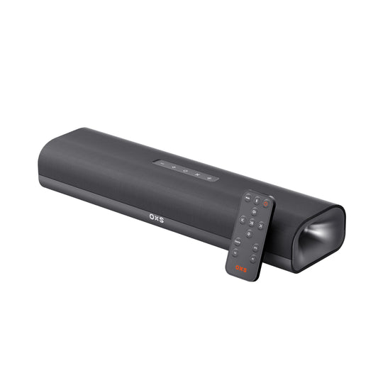 OXS Thunder Lite PC Gaming Soundbar, Sound Bars for TV with Virtual Surround Sound, 2 Full-Range Drivers, Bass Tube, Compact Design, HDMI/AUX/Optical