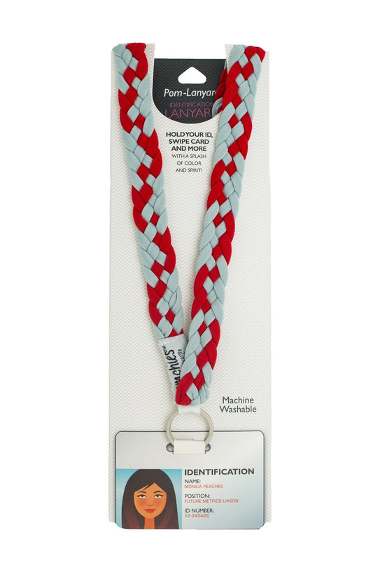PomLanyard- Red/Perla
