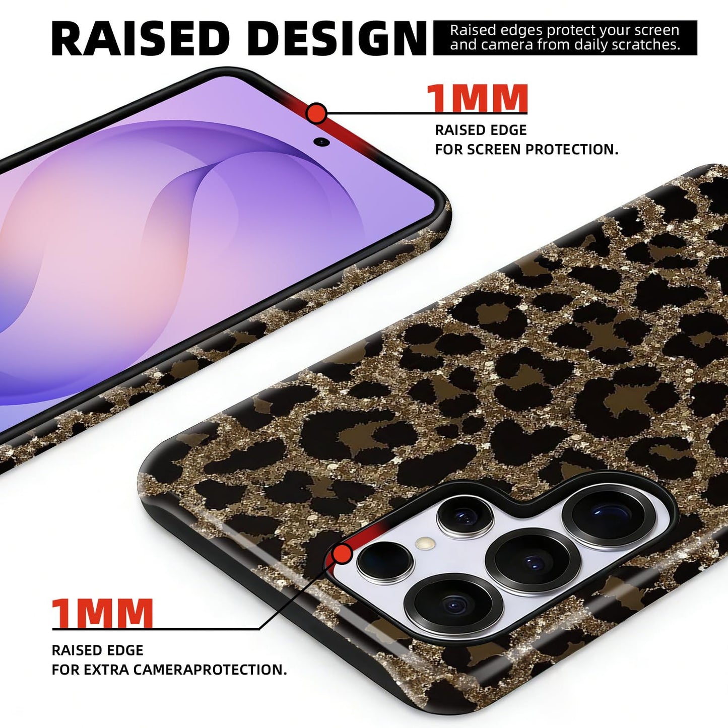 ZHUXUXITT Magnetic Case for Samsung Galaxy S25/24,Cheetah Leopard Print Case [Compatible with Magsafe] Design,Dual Layer Soft TPU Hard PC Bumper Phone