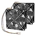2Pack 12038 120mm x 38mm PWM Computer PC Case Fan 12V 4pin 5300rpm High Airflow Duall Ball DC Brushless Cooling Fan PC Computer CPU Case Miner Exhaust
