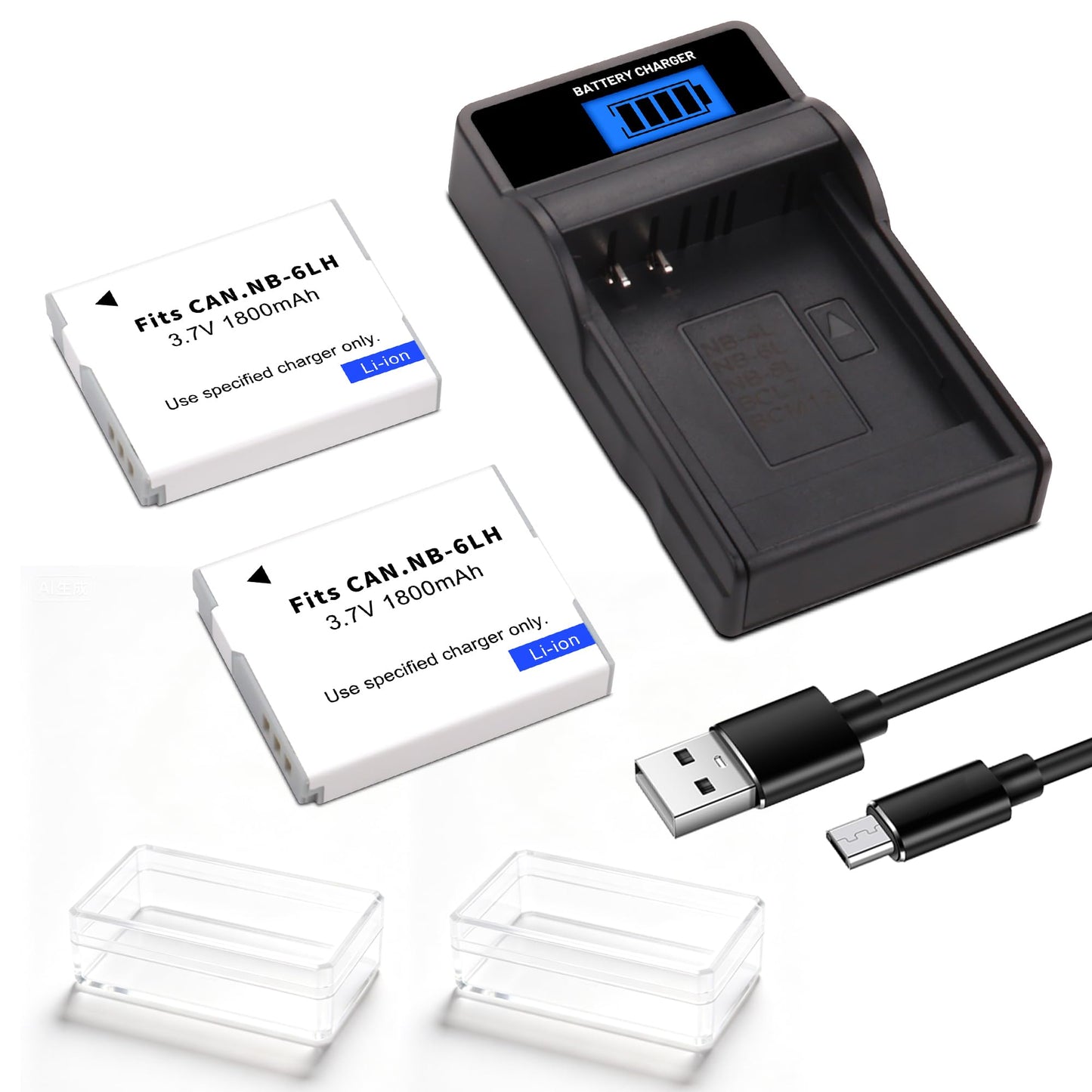 TZRONG NB-6L NB-6LH Batteries and LED Battery Charger Replacement for Canon PowerShot SX530 HS, SX710 HS, SX700 HS, SX610 HS, SX600 HS, SX540 HS