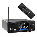 Jyker Hi-Fi DAC Stereo Amplifier w/Bluetooth 5.2-2 Channel Class D TPA3116 x2 ES9023 Audio Amp for Passive Speakers, AUX/SUB Outputs, Opt/USB/MIC/RCA