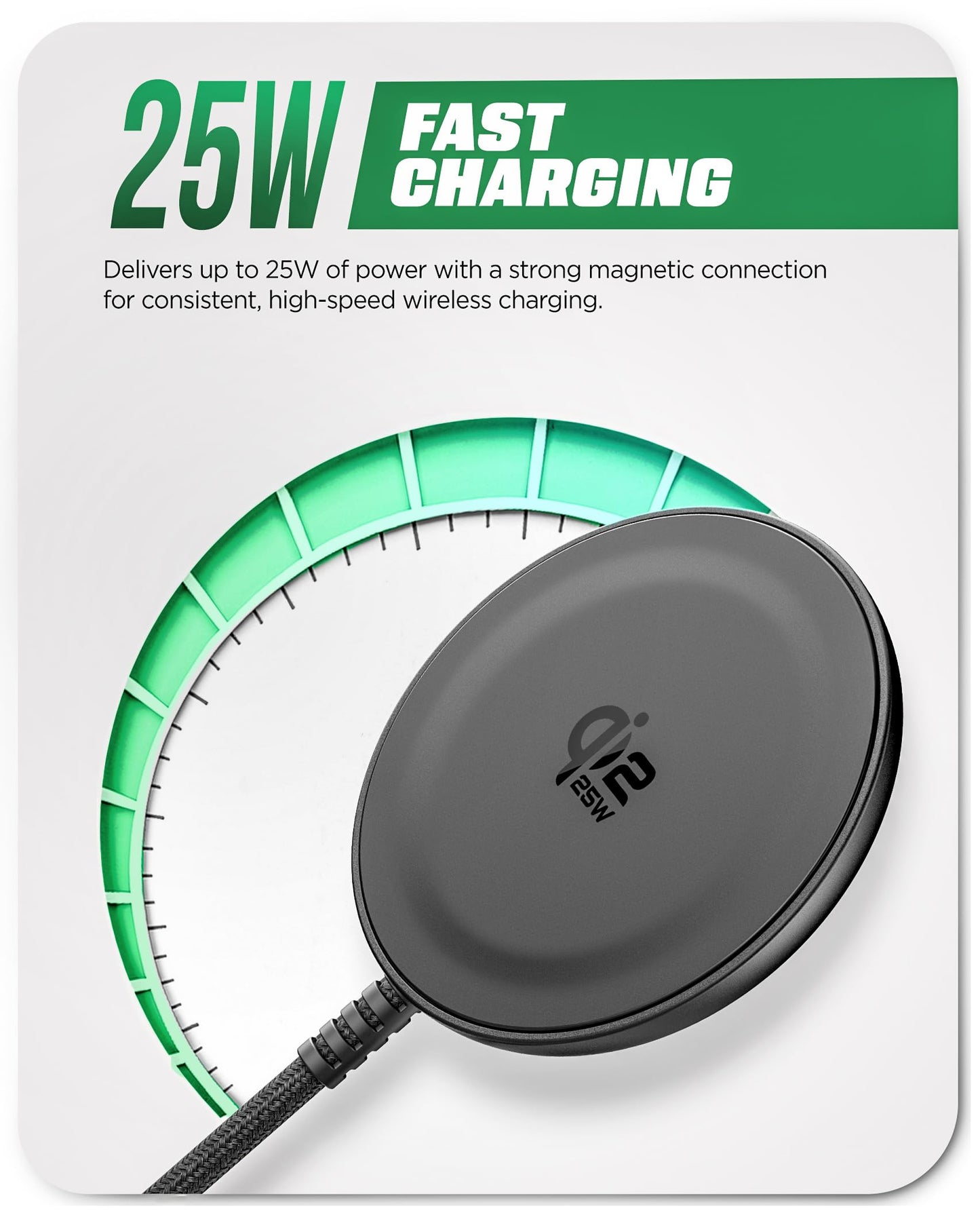 2-Pack Qi2.2 Certified 25W Magnetic Wireless Chargers for Samsung with Fast-Charging Wall Adapters for Galaxy S26 Ultra, zFold, S25, Android Phones