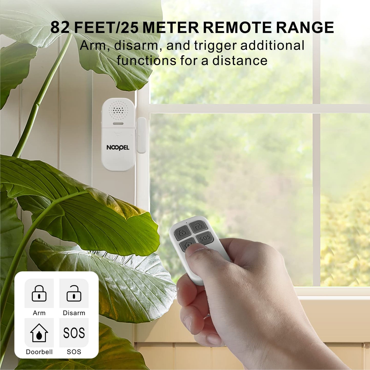 Door Alarms for Kids Safety, 2 Pack 130dB Window Sensor Pool Alarms When Opened for Home Security, 2-in-1 Alarm & Chime, 5-Level Volume Control, Door