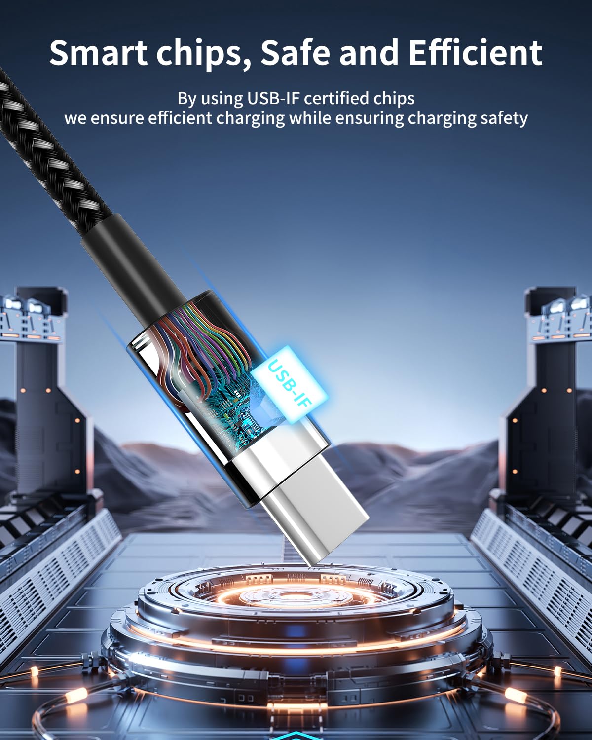 USB C to USB C Cable, 5Pack 6FT 60W(3.1A) Nylon Braided USB C Charger Cable for for iPhone 17/ iPhone 16/16 Plus/16 Pro Max/15/15 Plus/15 Pro Max