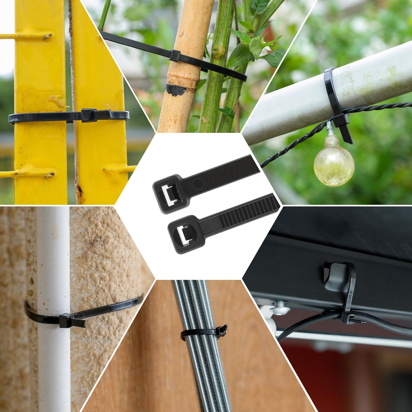 12 Inch Anti Withdrawal Zip Ties 100 LBS Tensile Strength Heavy Duty Cable Wire Ties With Self-Locking Adjustable More Durable Nylon Tie Wraps