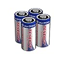 Tenergy 3V CR123A Lithium Battery, High Performance CR123A Cell Batteries PTC Protected for Smart Sensors 4 Pack (Non-Rechargeable)