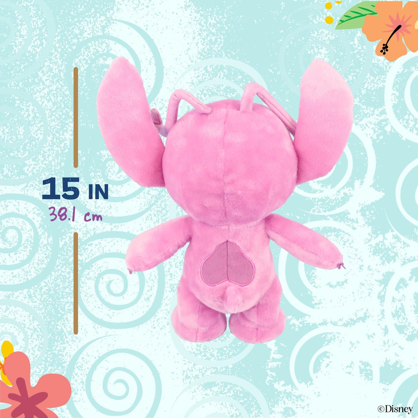 KIDS PREFERRED Disney Baby Lilo & Stitch Angel Soft Huggable Stuffed Animal Cute Plush Toy for Toddler Boys and Girls, Gift for Kids, Pink Angel 15…