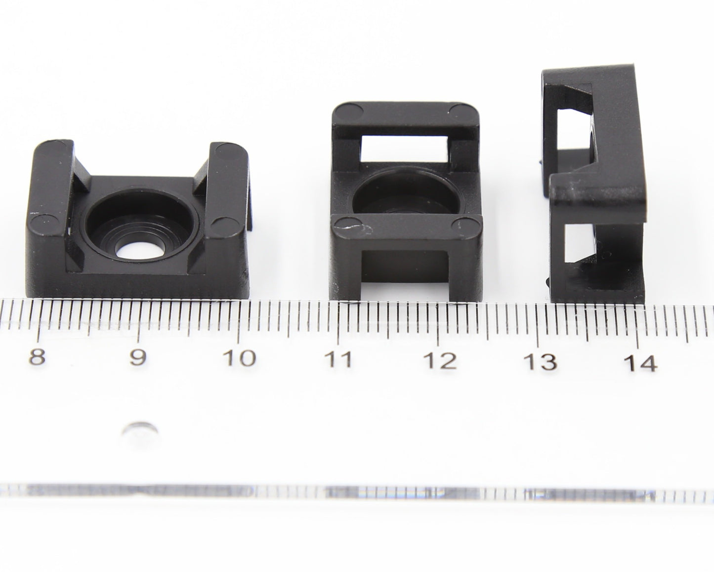 iexcell 100 Pcs Black 9 mm Cable Tie Base Saddle Type Mount Wire Holder