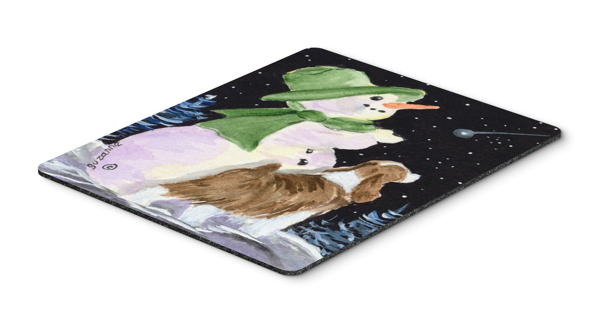 Caroline's Treasures Snowman with English Springer Spaniel Mouse Pad/Hot Pad/Trivet (SS8949MP)