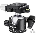 Low Profile Tripod Ball Head 36mm Stability Panoramic Tripod Head 360 Rotating Metal Ballhead with 1/4 inch Arca QR Plate for DSLR Cameras Tripods
