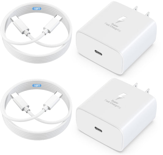 2026 45W Super Fast Charger USB C Android Phone Charger Fast Charging Compatible with Samsung Galaxy S26/S26 Ultra/S26+/S25 Ultra/S25/S25+/S24