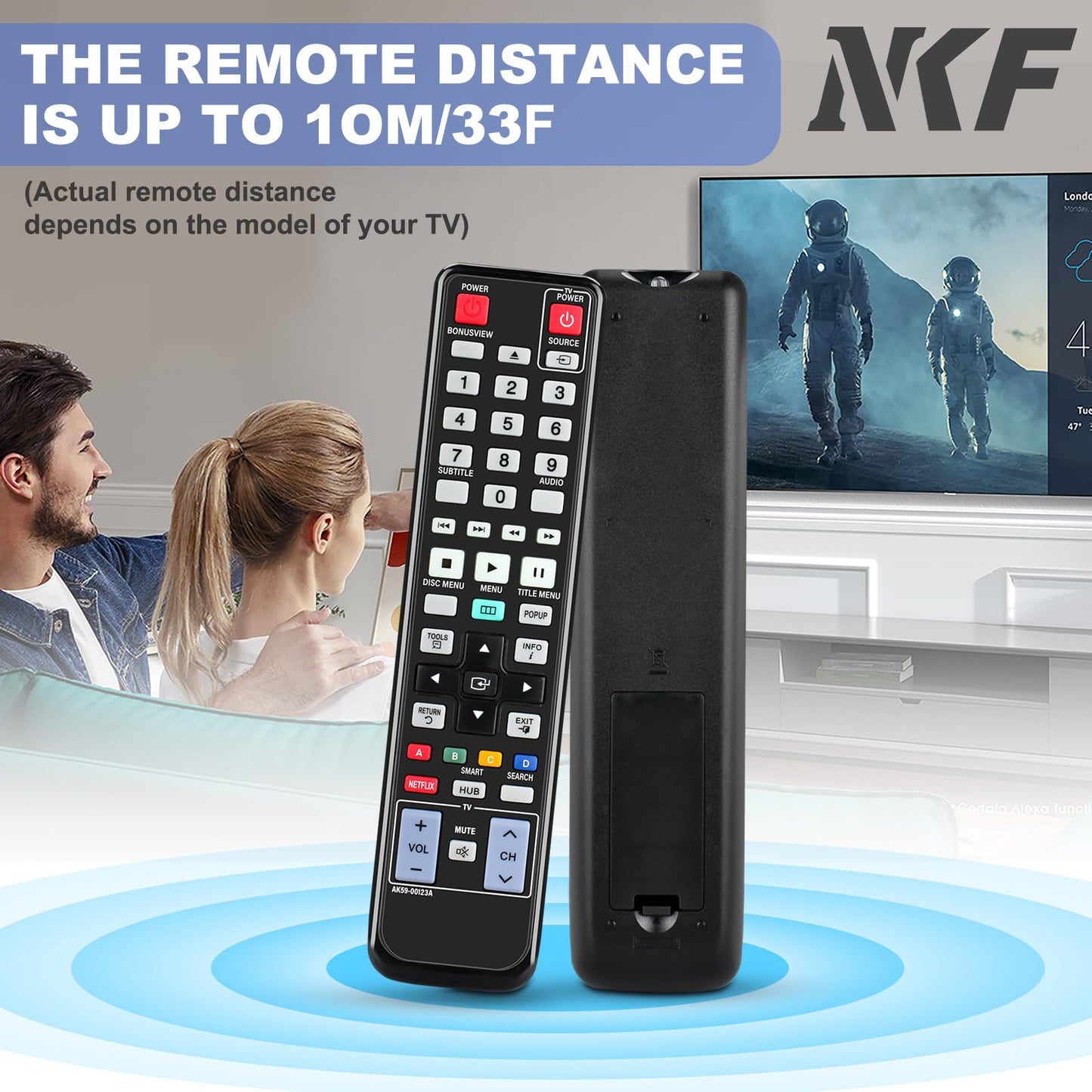 AK59-00123A Remote for Samsung DVD Blu-Ray Player Remote, Replacement for Samsung BD-D5490 BD-D5500 BD-D5700 BD-D6100C BD-D6500/ZV BD-D700 BD-D7500