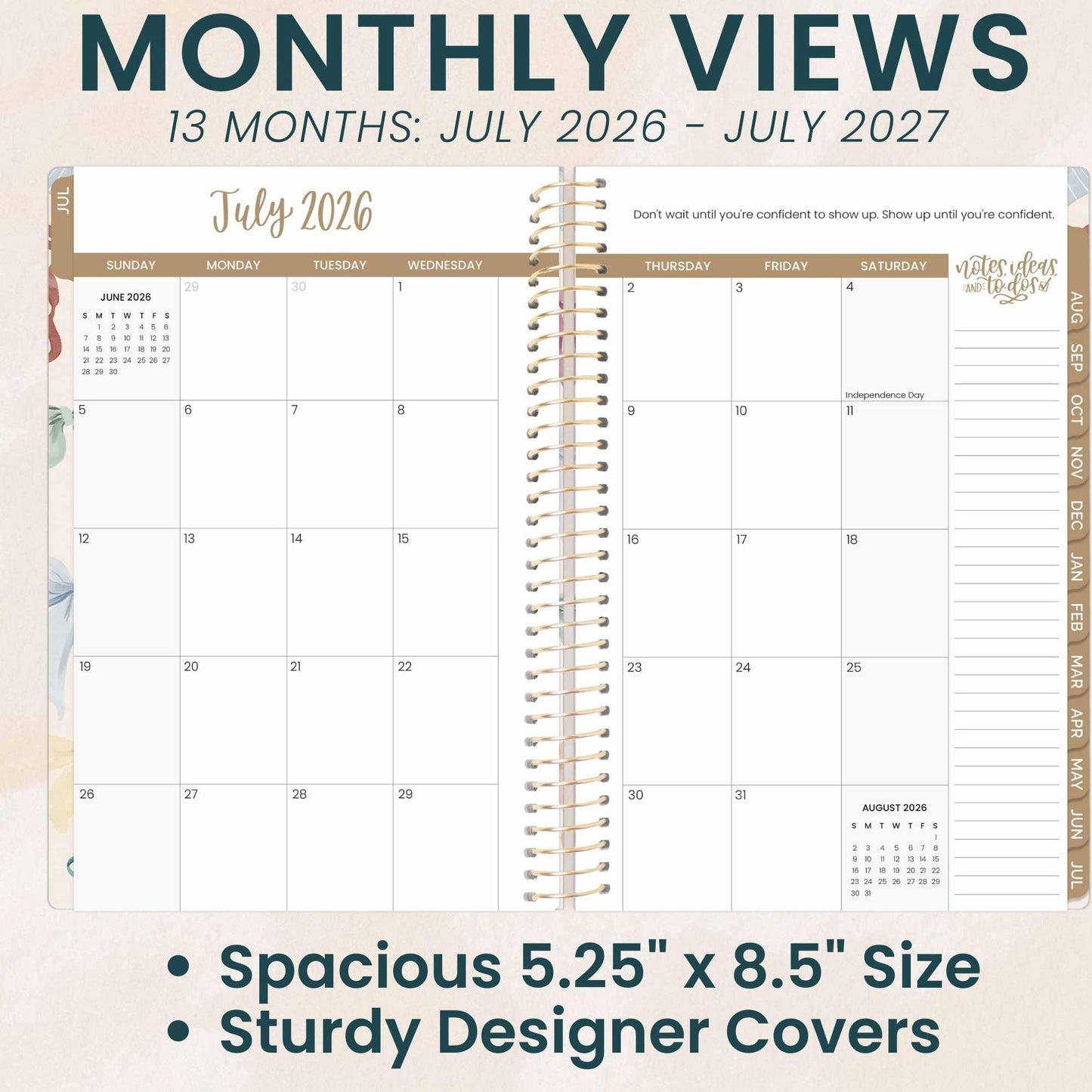 bloom daily planners 2025-2026 (8.5" x 11") Academic Year Day Planner (July 2025 - July 2026) - Weekly & Monthly Dated Agenda Organizer with Stickers