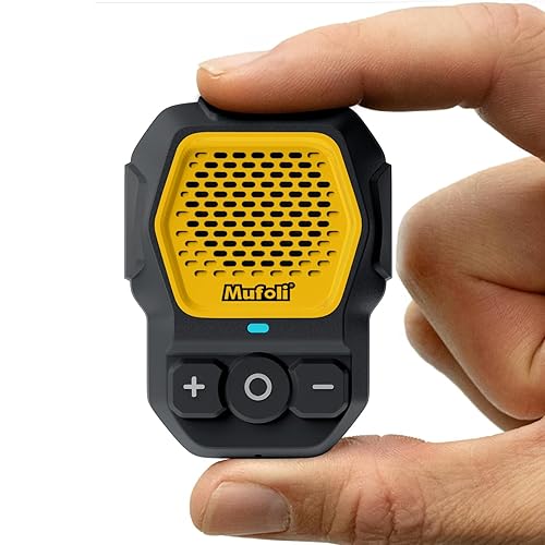 Mufoli Portable Bluetooth Speaker, Wireless Wearable Bluetooth Speakers, Waterproof Jobsite Speaker Up to 14 Hours Playtime, Clip Speaker Built-in Mic