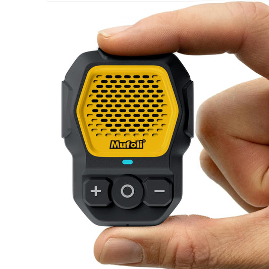 Mufoli Portable Bluetooth Speaker, Wireless Wearable Bluetooth Speakers, Waterproof Jobsite Speaker Up to 14 Hours Playtime, Clip Speaker Built-in Mic
