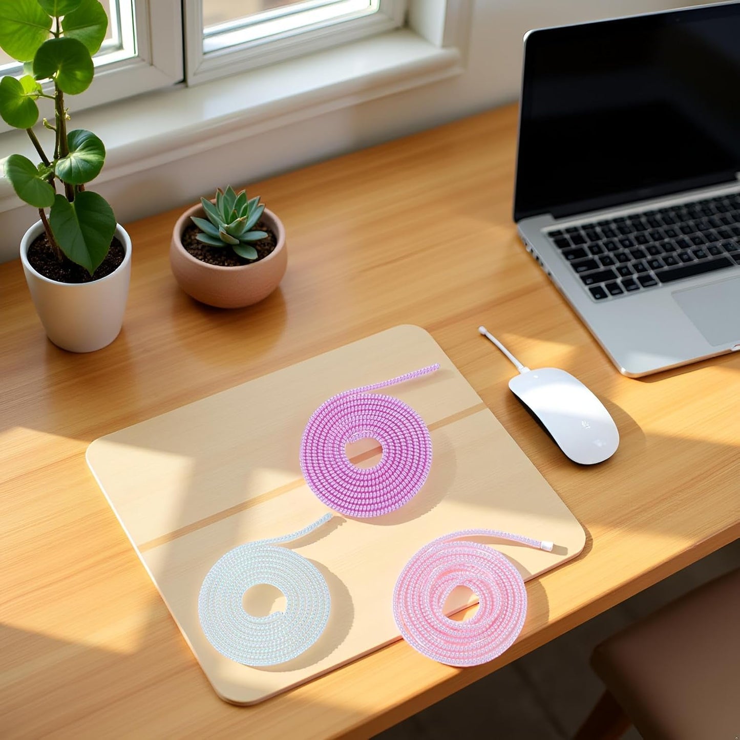 Cable Protector, 1.55M Spiral Data Cable Protective Sleeve, Flexible Cable Wire Protector, Cable Sleeves for Phone Charge Cable, USB Data Cable