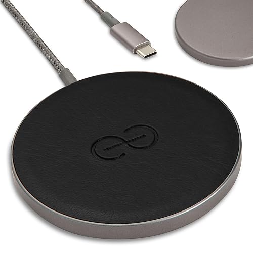 Dreem Empower Magnetic Wireless Charger Pad - Compatible with MagSafe for iPhone 17/16/15/14/13/12 & Qi-Certified Devices - Premium Vegan Leather