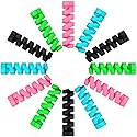 Jetec 24 Pcs Charger Cable Protector,Silicone Flexible Cable Saver,Spiral USB Mouse Wire Protector for Headphone Laptop Earphone Cell Phone Wrap