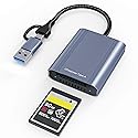 CFexpress Type A Card Reader with 10Gbps USB 3.2 Gen 2, USB-C & USB-A 2-in-1 Type A CFexpress Adapter, Compatible with Windows/Mac/Linux/Android
