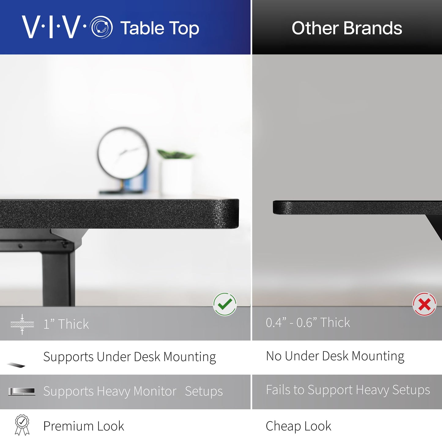 VIVO Universal 71 x 36 inch Table Top for Standard and Sit to Stand Height Adjustable Home and Office Desk Frames, Dark Walnut Extra-Wide Desktop