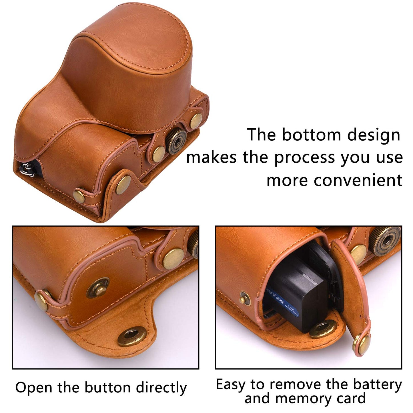 Hargedis XEVN for sony a6400 case,for sony a6300 case,Premium PU Full Body Leather Camera Case Bag for sony alpha a6300 a6000 a6100 a6400 Fit 16-50mm